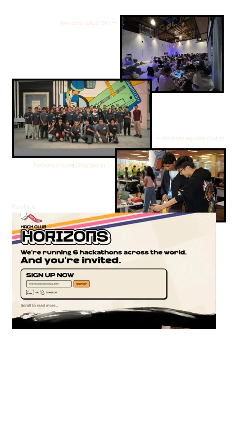 Photos from Horizons Nexus, Equinox and Arcana, above the Horizons website